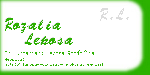 rozalia leposa business card